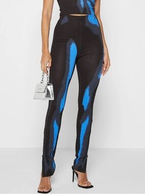 Maniere de voir blue and black pants US size 4